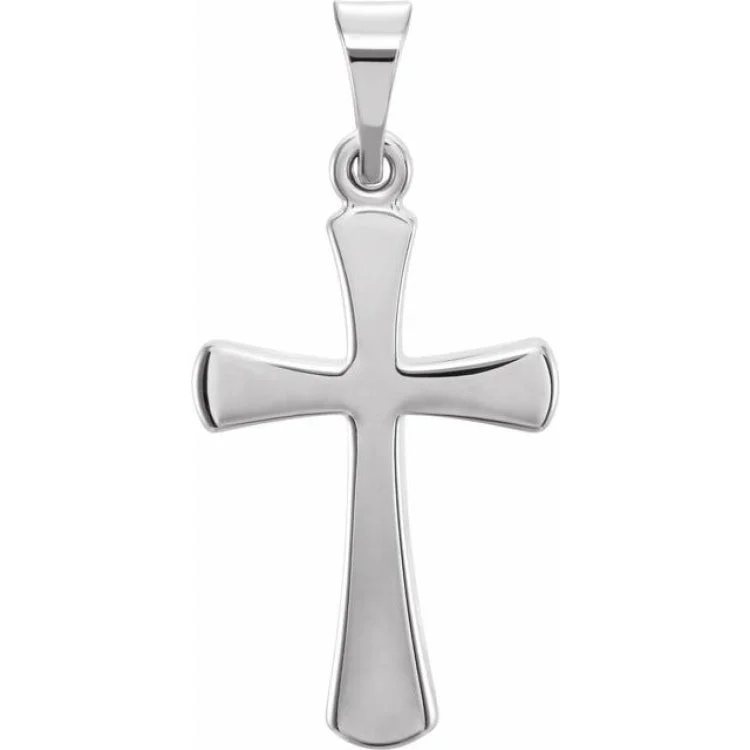 Platinum 19.3x11.4 mm Cross Pendant