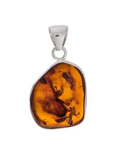 Sterling Silver Amber Pendant